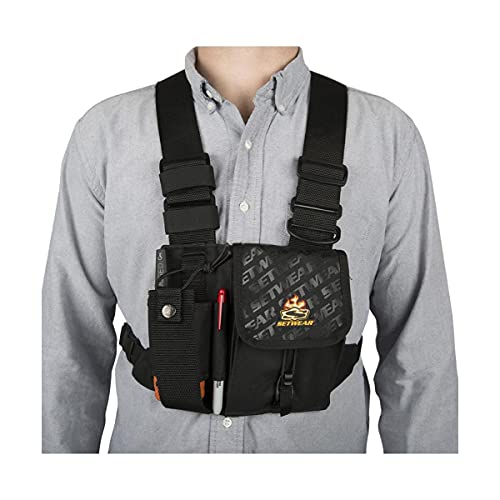 SetWear 8x8.5 Radio Chest Pack, Black