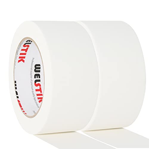 WELSTIK 2 Pack Gaffer Tape White,2" X 33 Yards-10% Longer-Heavy Duty Gaffer Floor Tape