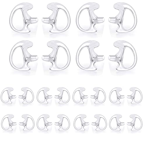 Replacement Earmold Earpiece Earbud Earplug Ear Mold for Walkie Talkie Acoustic Tube Earpiece,Soft Silicone Earmould Replacement Earpiece Insert (Pair of 12)