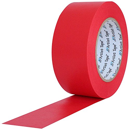 ProTapes Artist Tape Flatback Printable Paper Board or Console Tape, 60 yds Length x 1" Width, Red (Pack of 1)